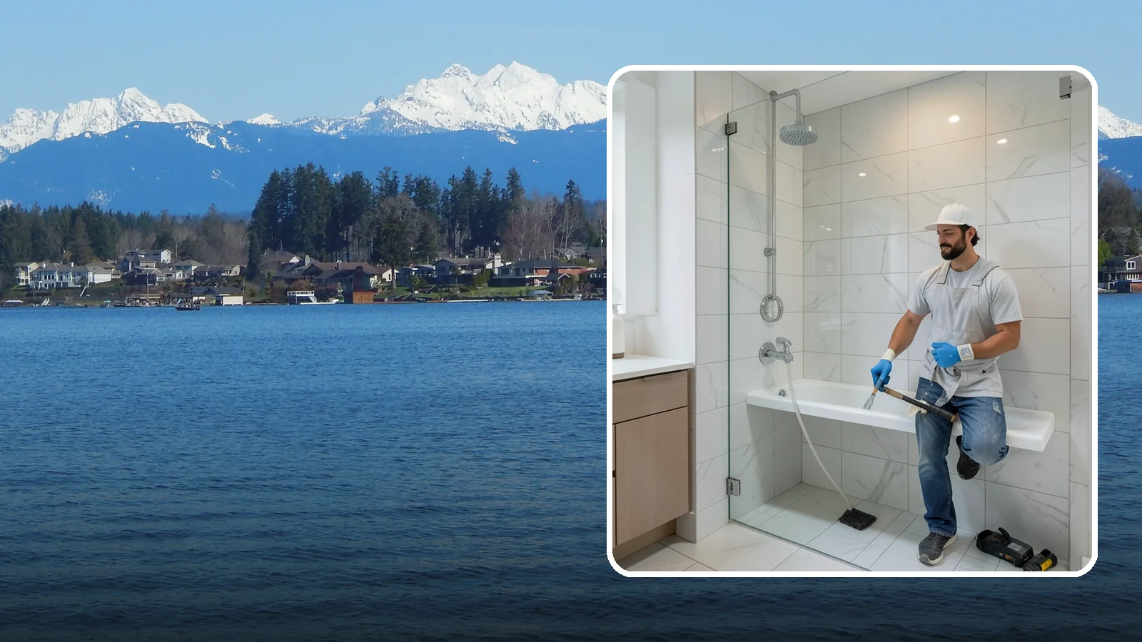 Shower Bench Installation in Lake Stevens, Snohomish County, WA - A shower bench installation adds a sturdy, waterproof seat for comfort and safer bathing.