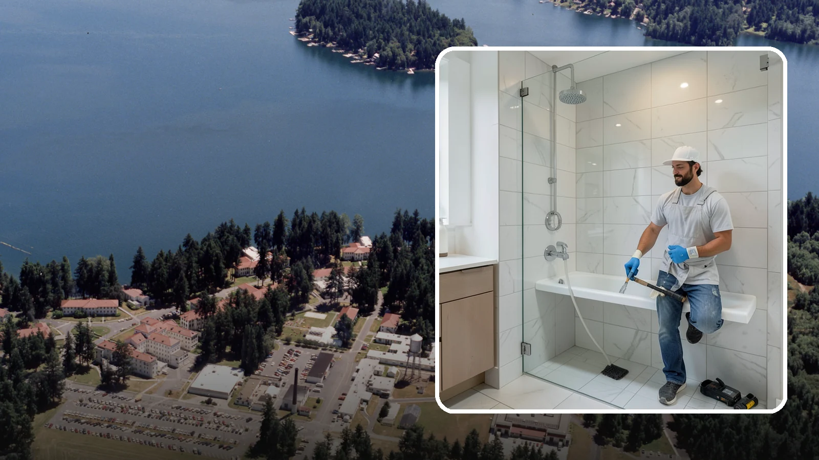 Shower Bench Installation in Lakewood, Pierce County, WA - A shower bench installation adds a sturdy, waterproof seat for comfort and safer bathing.