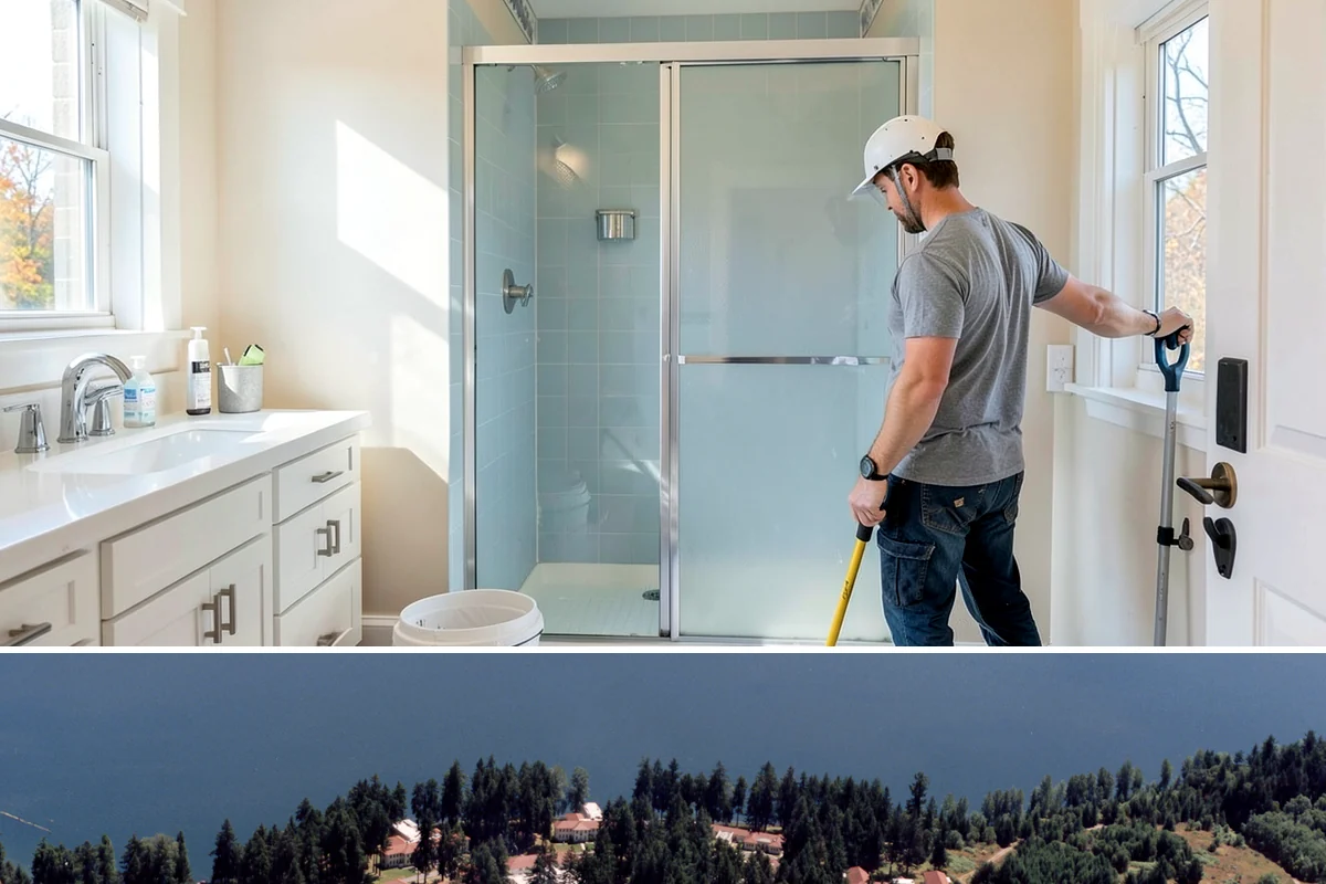 Shower Bench Installation in Lakewood, Pierce County, WA - A bench is usually added during a shower build, so pairing it with a winter enclosure project keeps everything on one schedule.