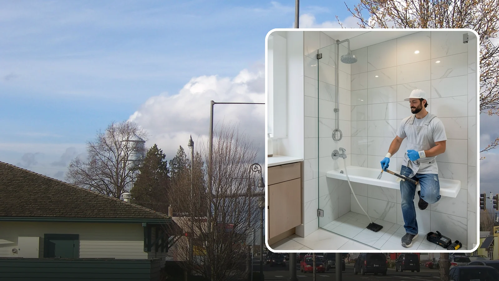 Shower Bench Installation in Marysville, Snohomish County, WA - A shower bench installation adds a sturdy, waterproof seat for comfort and safer bathing.