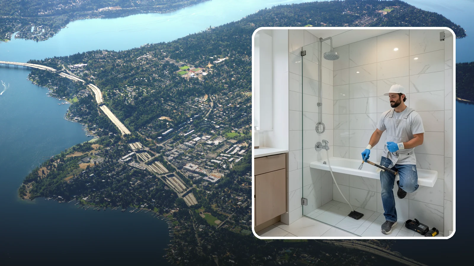 Shower Bench Installation in Mercer Island, King County, WA - A shower bench installation adds a sturdy, waterproof seat for comfort and safer bathing.