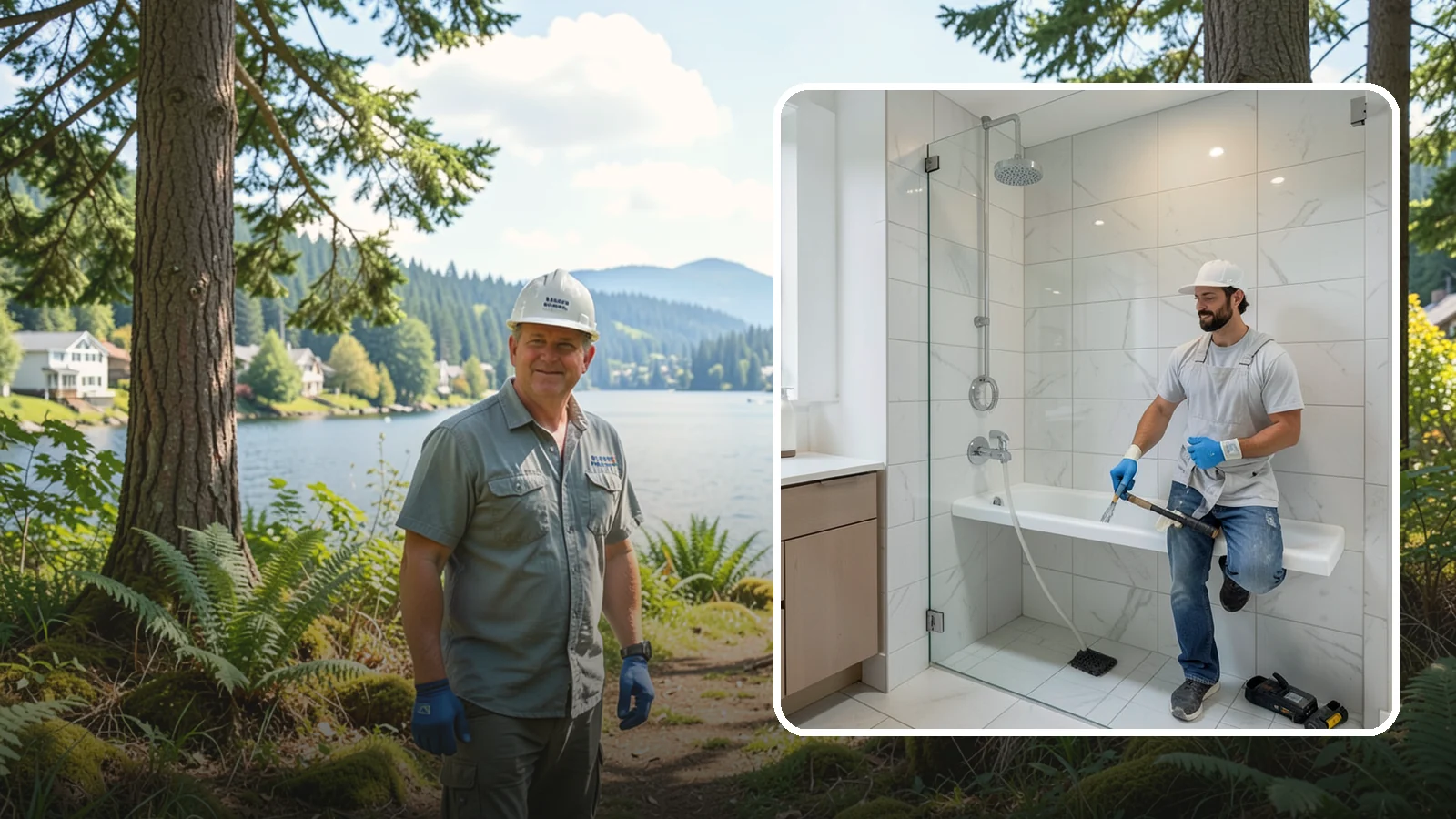 Shower Bench Installation in Milton, King County, WA - A shower bench installation adds a sturdy, waterproof seat for comfort and safer bathing.