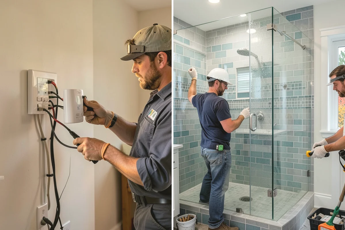 Shower Bench Installation in Monroe, Snohomish County, WA - Determine bench height and placement