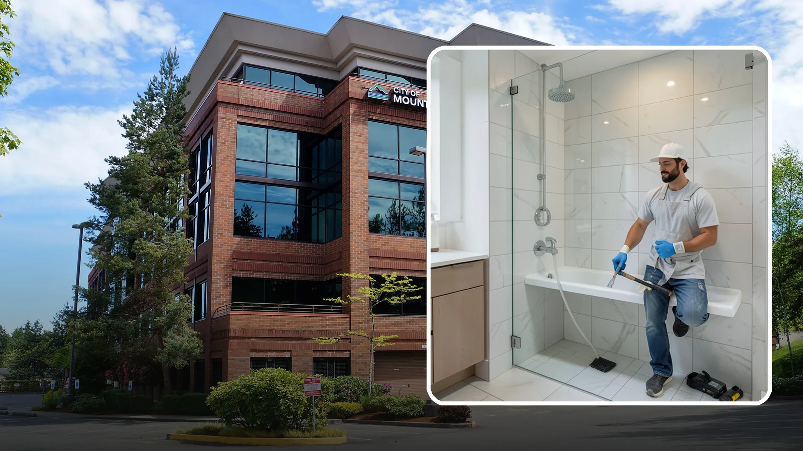 Shower Bench Installation in Mountlake Terrace, Snohomish County, WA - A shower bench installation adds a sturdy, waterproof seat for comfort and safer bathing.