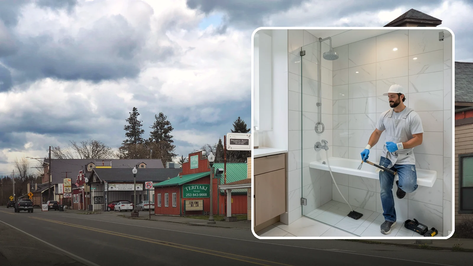 Shower Bench Installation in Roy, Pierce County, WA - A shower bench installation adds a sturdy, waterproof seat for comfort and safer bathing.