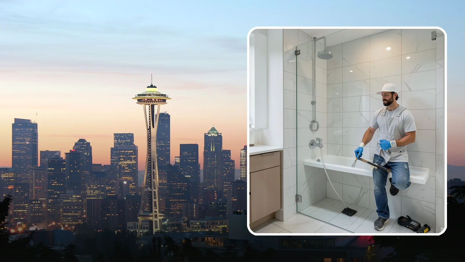Shower Bench Installation in Seattle, King County, WA - A shower bench installation adds a sturdy, waterproof seat for comfort and safer bathing.