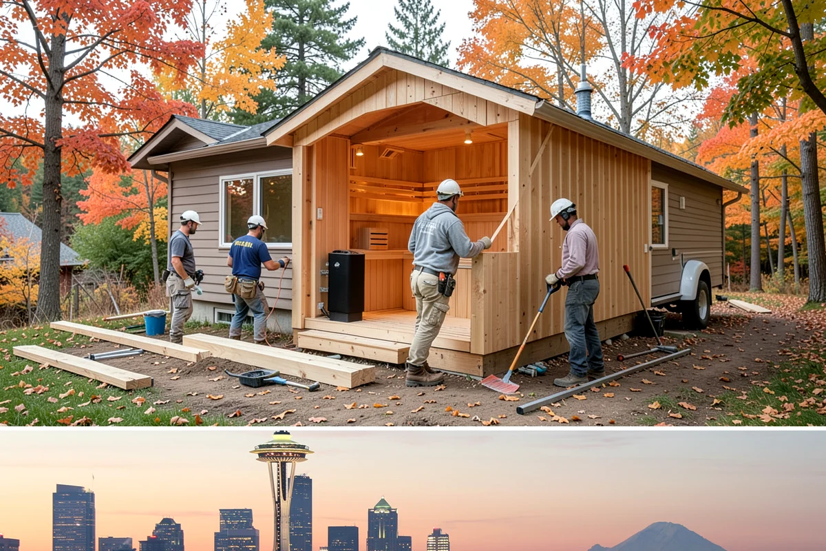 Shower Bench Installation in Seattle, King County, WA - A bench is usually added during a shower build, so pairing it with a winter enclosure project keeps everything on one schedule.