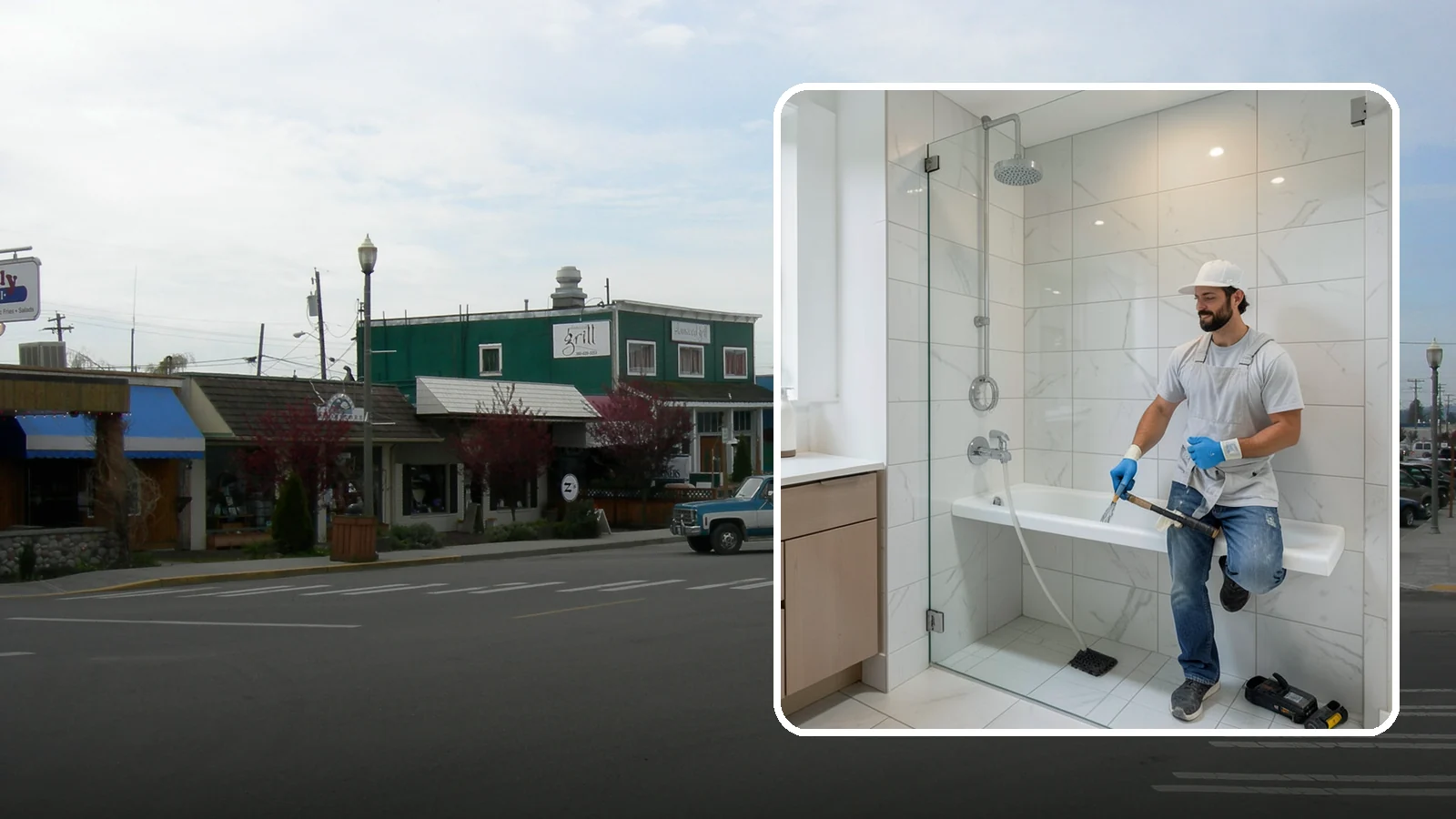 Shower Bench Installation in Stanwood, Snohomish County, WA - A shower bench installation adds a sturdy, waterproof seat for comfort and safer bathing.