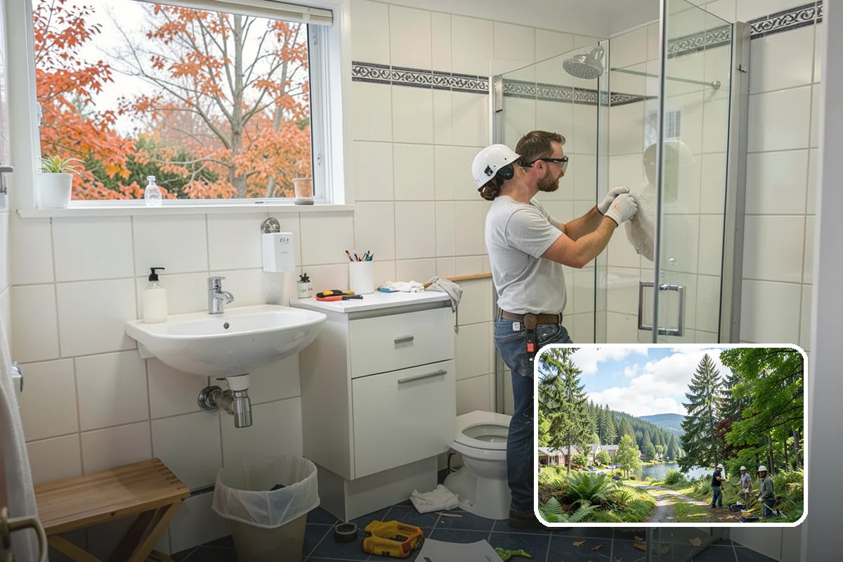 Shower Conversion in Lake Forest Park, King County, WA - Reworks an existing shower to fit your habits