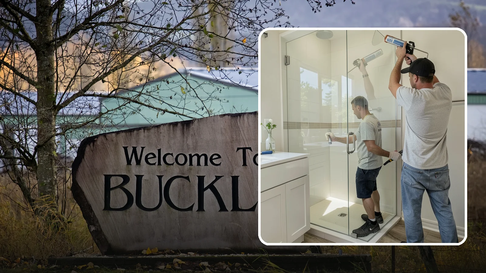 Shower Door Installation in Buckley, Pierce County, WA - A shower door installation adds a clean glass enclosure that keeps water contained and looks refined.