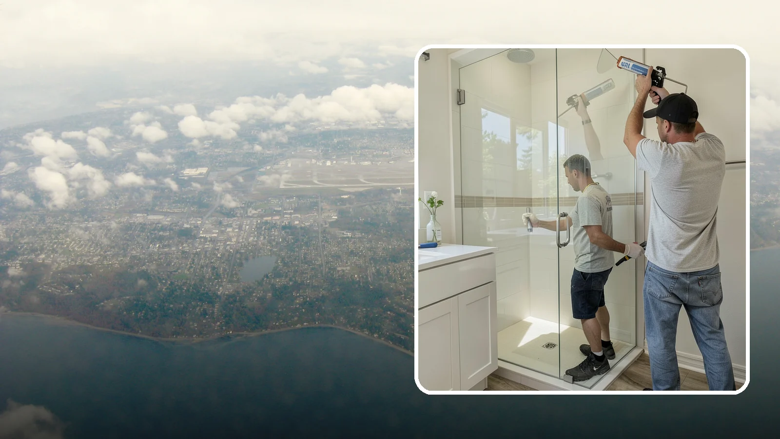 Shower Door Installation in Burien, King County, WA - A shower door installation adds a clean glass enclosure that keeps water contained and looks refined.