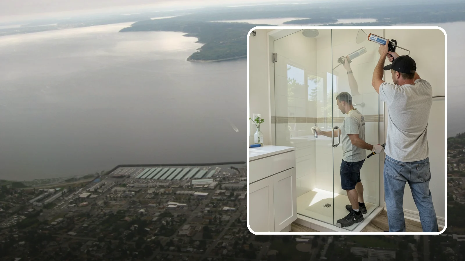 Shower Door Installation in Des Moines, King County, WA - A shower door installation adds a clean glass enclosure that keeps water contained and looks refined.