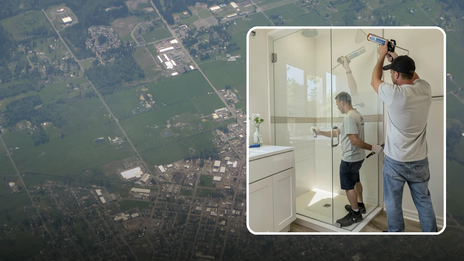 Shower Door Installation in Enumclaw, King County, WA - A shower door installation adds a clean glass enclosure that keeps water contained and looks refined.