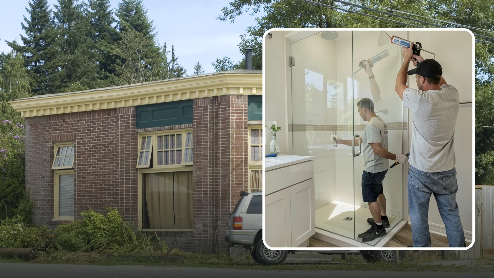 Shower Door Installation in Hamilton, Skagit County, WA - A shower door installation adds a clean glass enclosure that keeps water contained and looks refined.
