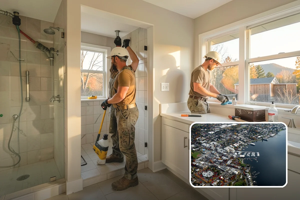 Shower Door Installation in Kirkland, King County, WA - Keeps water neatly contained in the shower