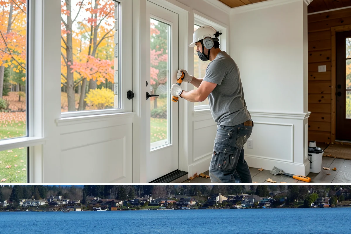 Shower Door Installation in Lake Stevens, Snohomish County, WA - Glass doors are typically installed near the end of a remodel and can be scheduled comfortably in any season.