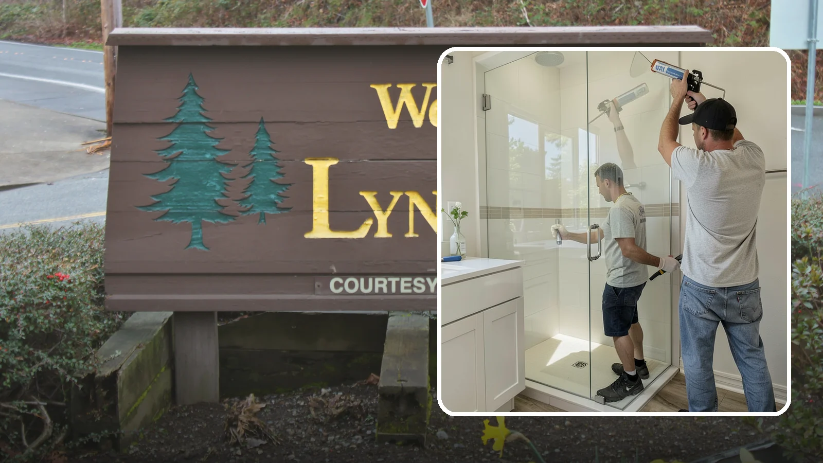 Shower Door Installation in Lynnwood, Snohomish County, WA - A shower door installation adds a clean glass enclosure that keeps water contained and looks refined.