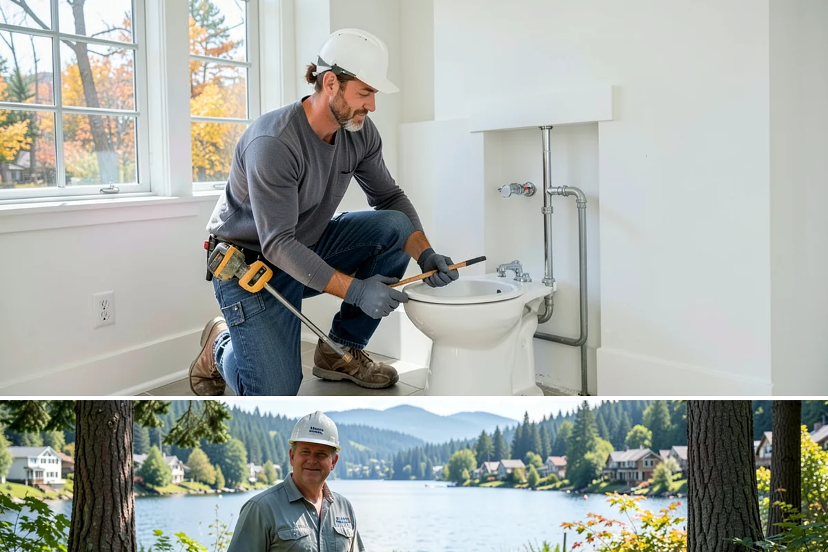 Shower Door Installation in Milton, King County, WA - Glass doors are typically installed near the end of a remodel and can be scheduled comfortably in any season.