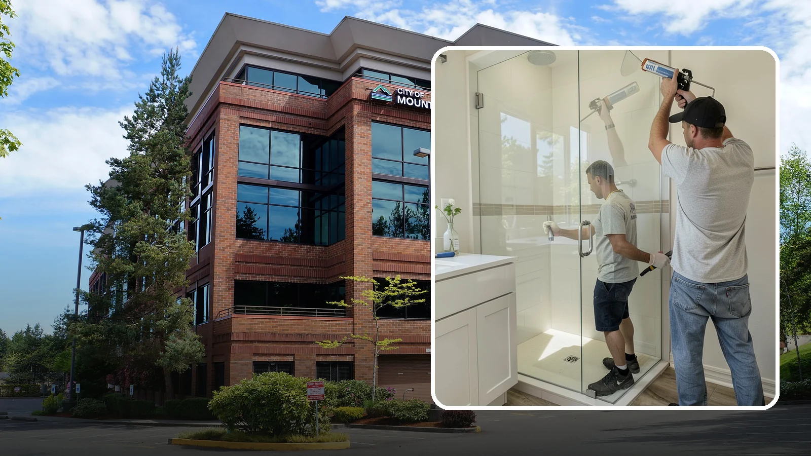 Shower Door Installation in Mountlake Terrace, Snohomish County, WA - A shower door installation adds a clean glass enclosure that keeps water contained and looks refined.