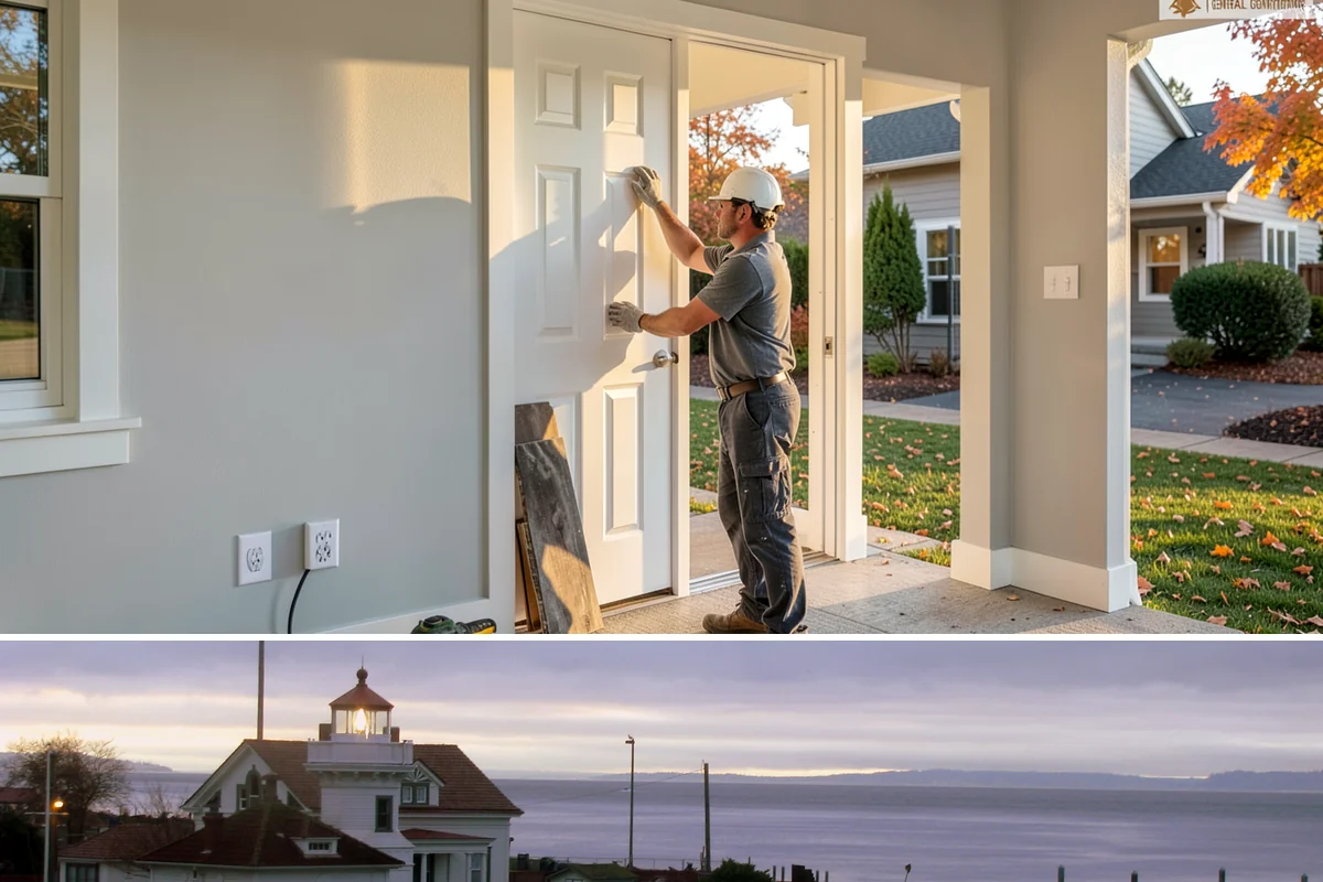 Shower Door Installation in Mukilteo, Snohomish County, WA - Glass doors are typically installed near the end of a remodel and can be scheduled comfortably in any season.