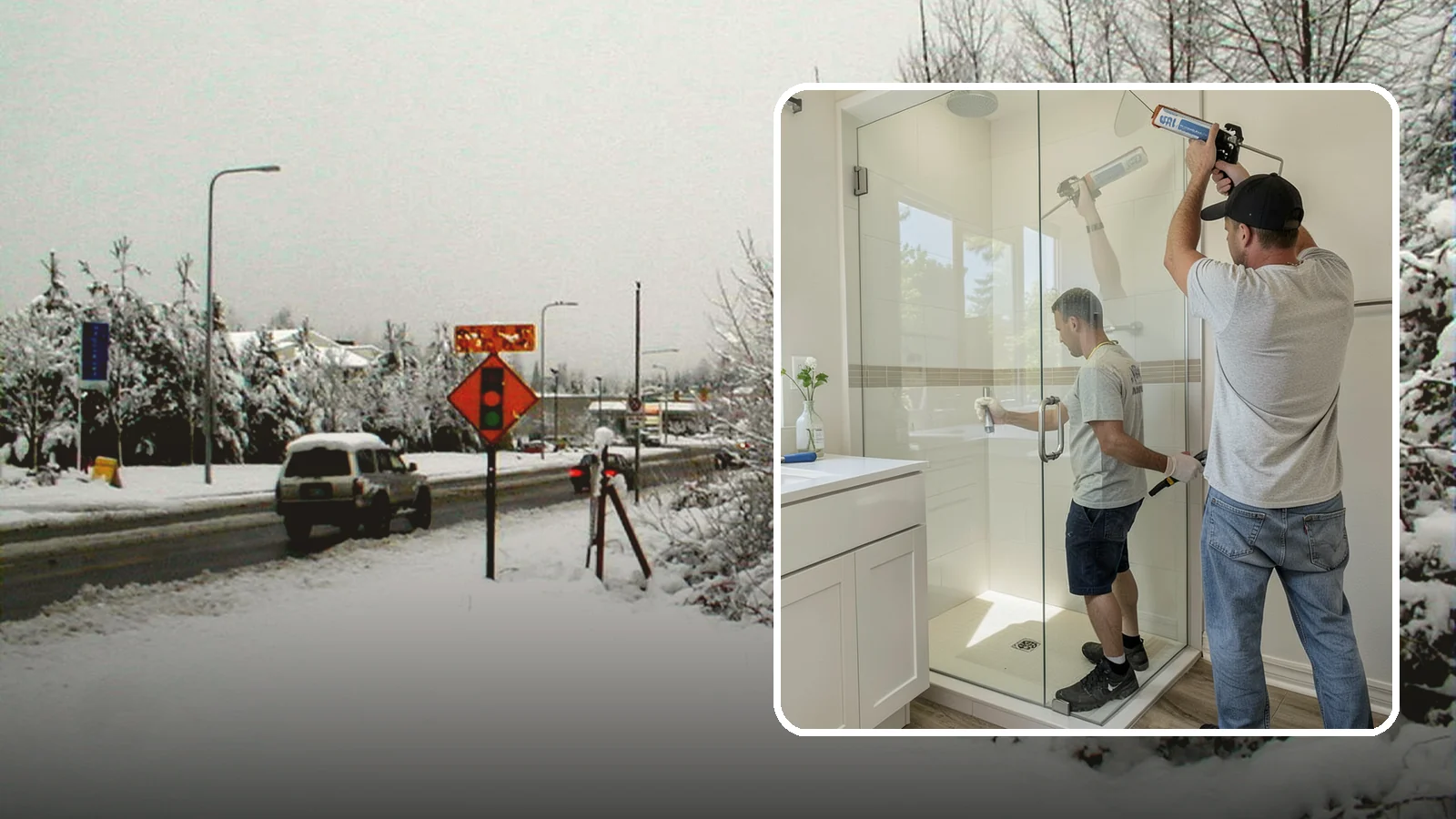 Shower Door Installation in Newcastle, King County, WA - A shower door installation adds a clean glass enclosure that keeps water contained and looks refined.