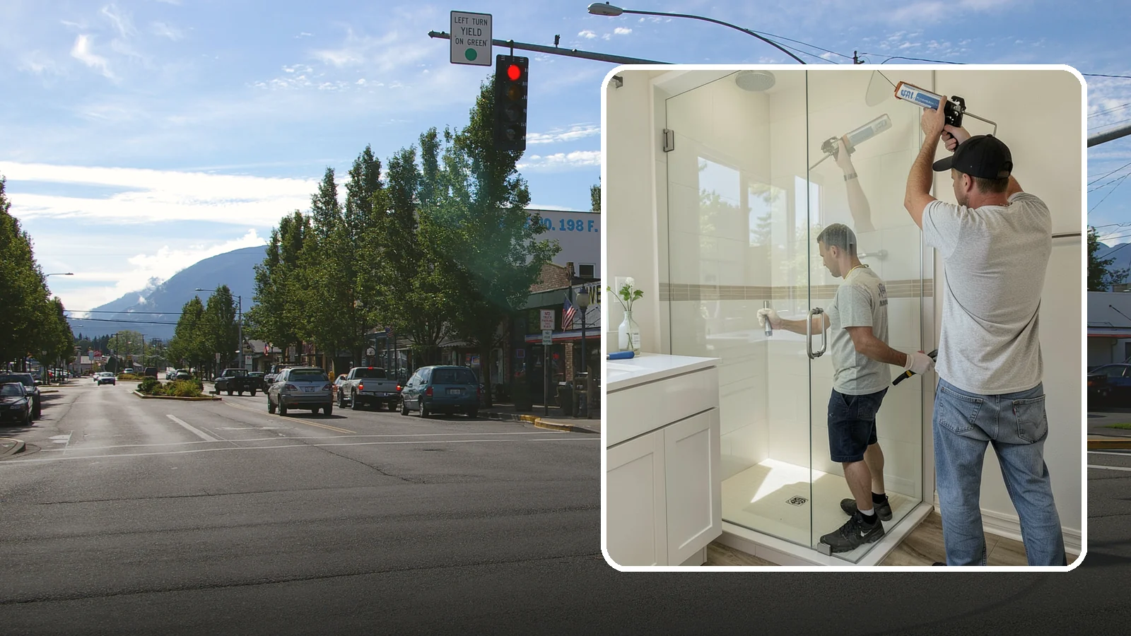 Shower Door Installation in North Bend, King County, WA - A shower door installation adds a clean glass enclosure that keeps water contained and looks refined.