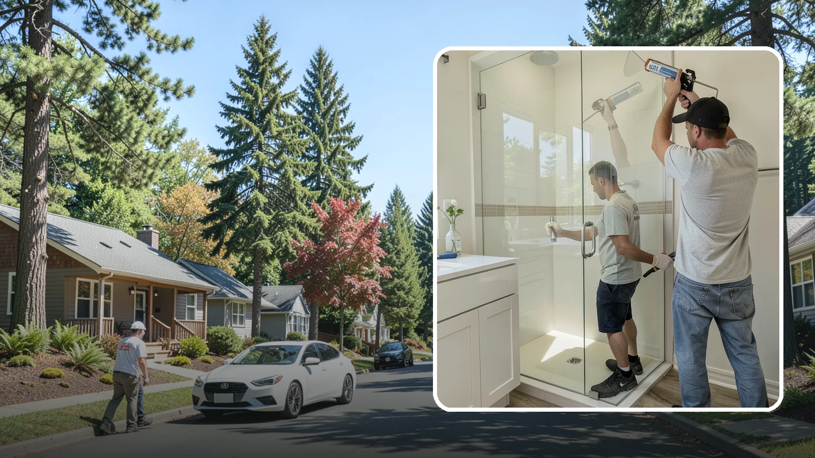 Shower Door Installation in Orting, Pierce County, WA - A shower door installation adds a clean glass enclosure that keeps water contained and looks refined.