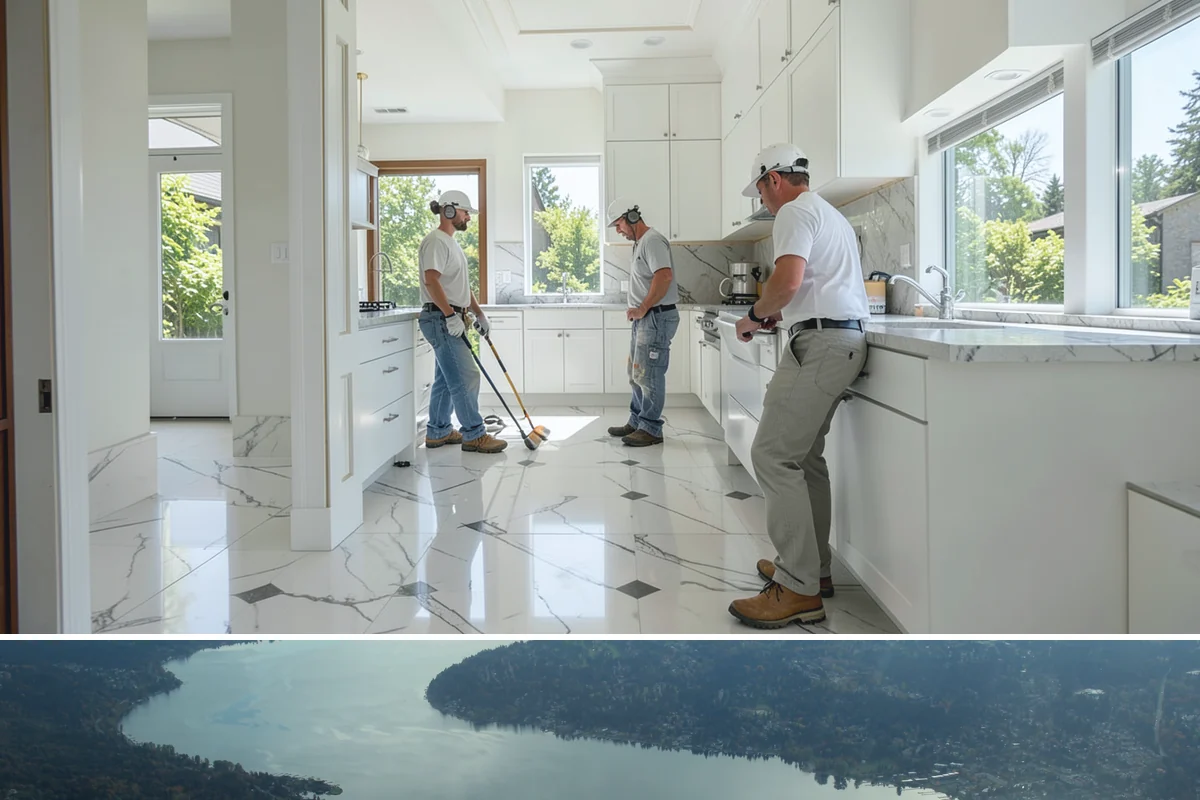 Shower Door Installation in Sammamish, King County, WA - Glass doors are typically installed near the end of a remodel and can be scheduled comfortably in any season.