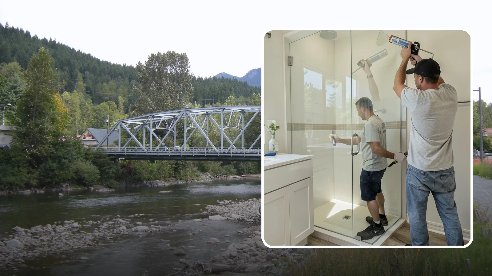 Shower Door Installation in Skykomish, King County, WA - A shower door installation adds a clean glass enclosure that keeps water contained and looks refined.