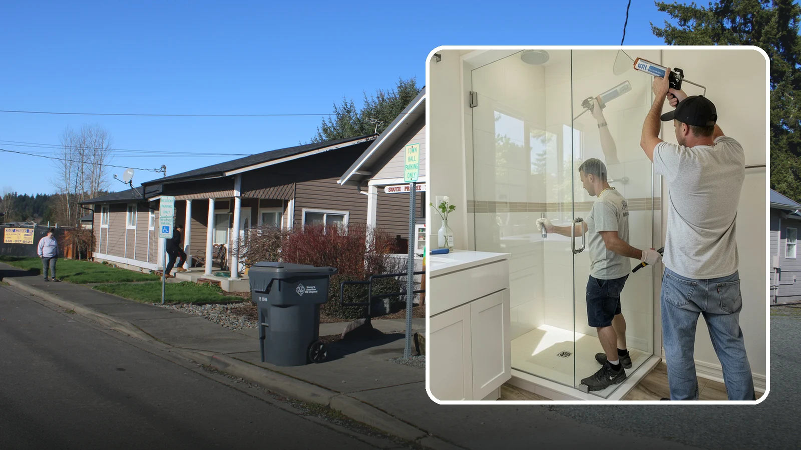 Shower Door Installation in South Prairie, Pierce County, WA - A shower door installation adds a clean glass enclosure that keeps water contained and looks refined.