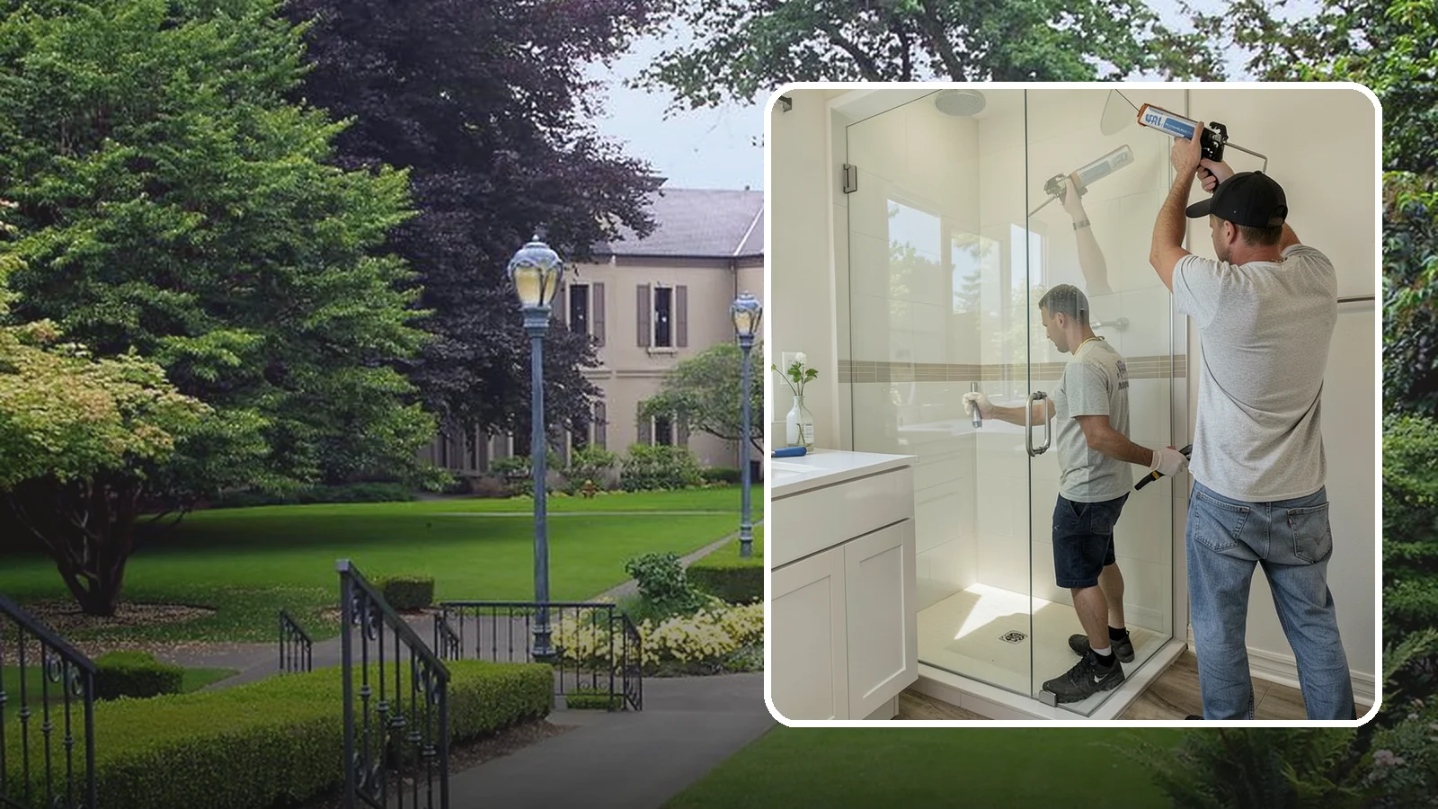 Shower Door Installation in Woodinville, King County, WA - A shower door installation adds a clean glass enclosure that keeps water contained and looks refined.