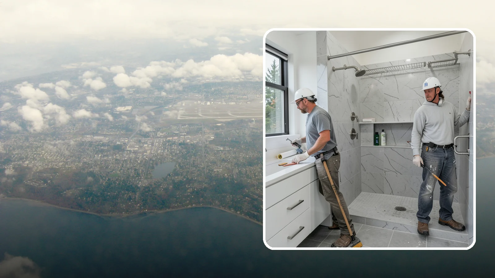 Shower Niche Installation in Burien, King County, WA - A shower niche installation carves a recessed shelf into the wall for tidy, reachable storage.
