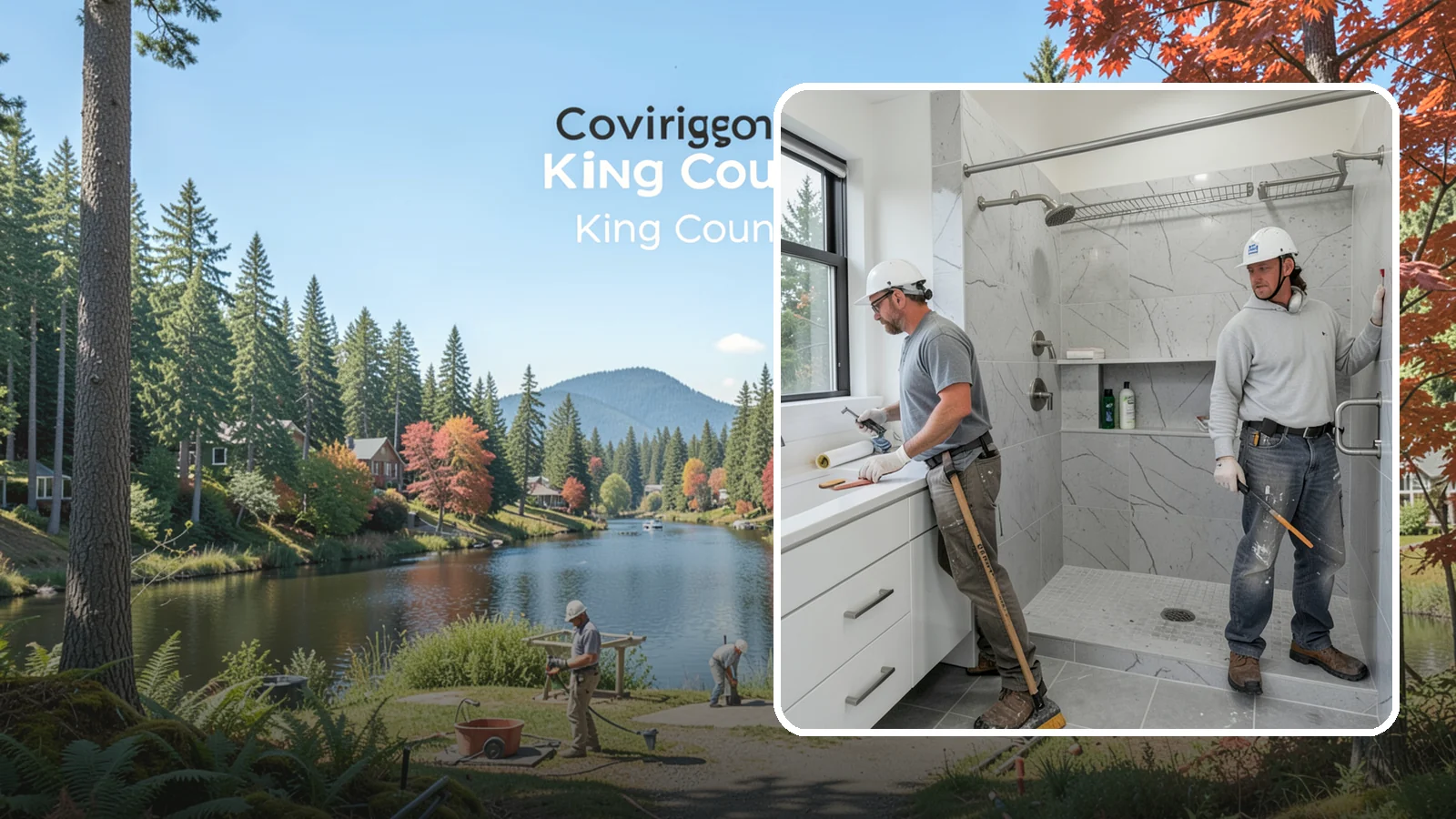 Shower Niche Installation in Covington, King County, WA - A shower niche installation carves a recessed shelf into the wall for tidy, reachable storage.
