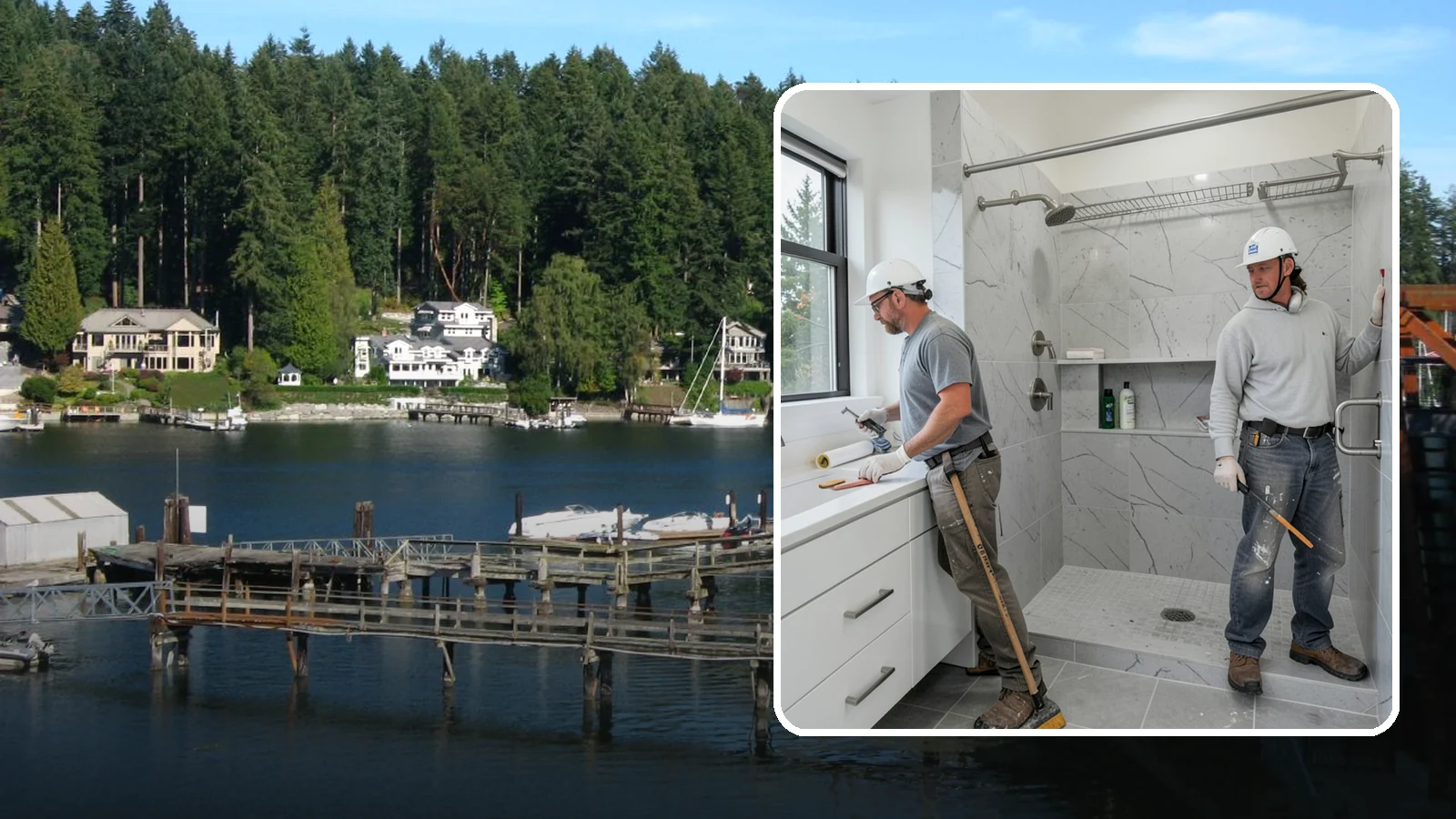 Shower Niche Installation in Gig Harbor, Pierce County, WA - A shower niche installation carves a recessed shelf into the wall for tidy, reachable storage.