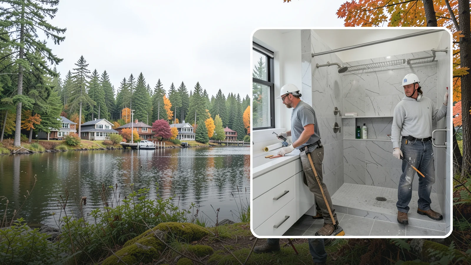 Shower Niche Installation in La Conner, Skagit County, WA - A shower niche installation carves a recessed shelf into the wall for tidy, reachable storage.