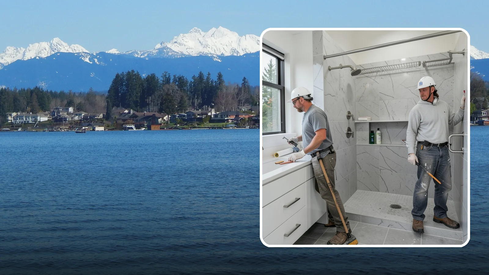 Shower Niche Installation in Lake Stevens, Snohomish County, WA - A shower niche installation carves a recessed shelf into the wall for tidy, reachable storage.