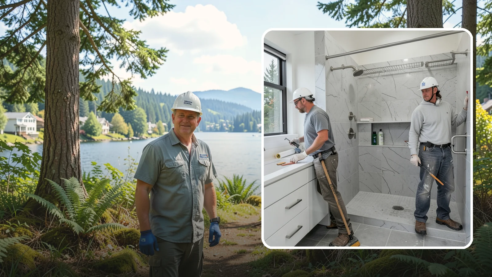 Shower Niche Installation in Milton, King County, WA - A shower niche installation carves a recessed shelf into the wall for tidy, reachable storage.