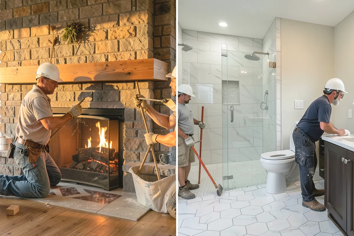 Shower Niche Installation in Tukwila, King County, WA - Locate the niche between wall studs