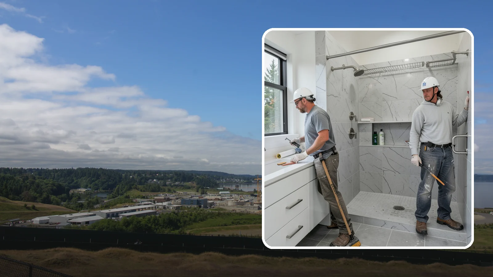 Shower Niche Installation in University Place, Pierce County, WA - A shower niche installation carves a recessed shelf into the wall for tidy, reachable storage.