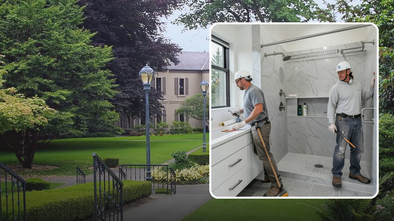 Shower Niche Installation in Woodinville, King County, WA - A shower niche installation carves a recessed shelf into the wall for tidy, reachable storage.