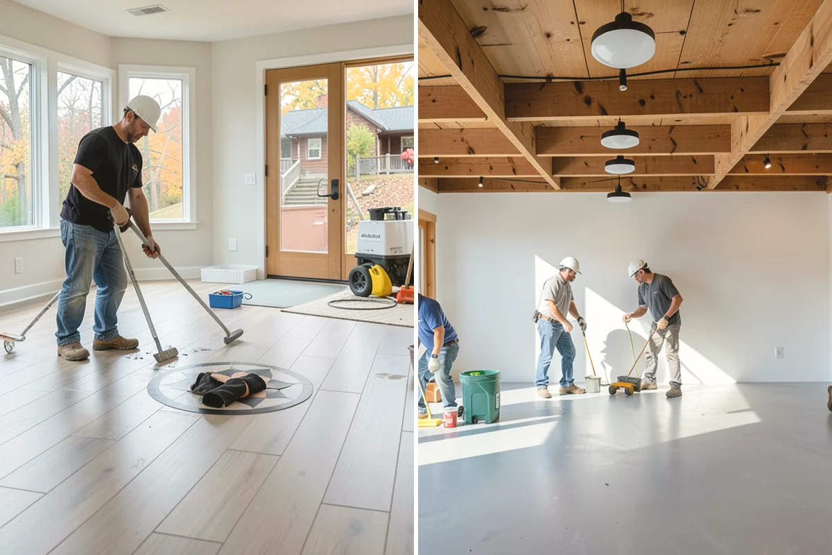 Shower Pan Installation in Black Diamond, King County, WA - Remove old base and inspect the subfloor