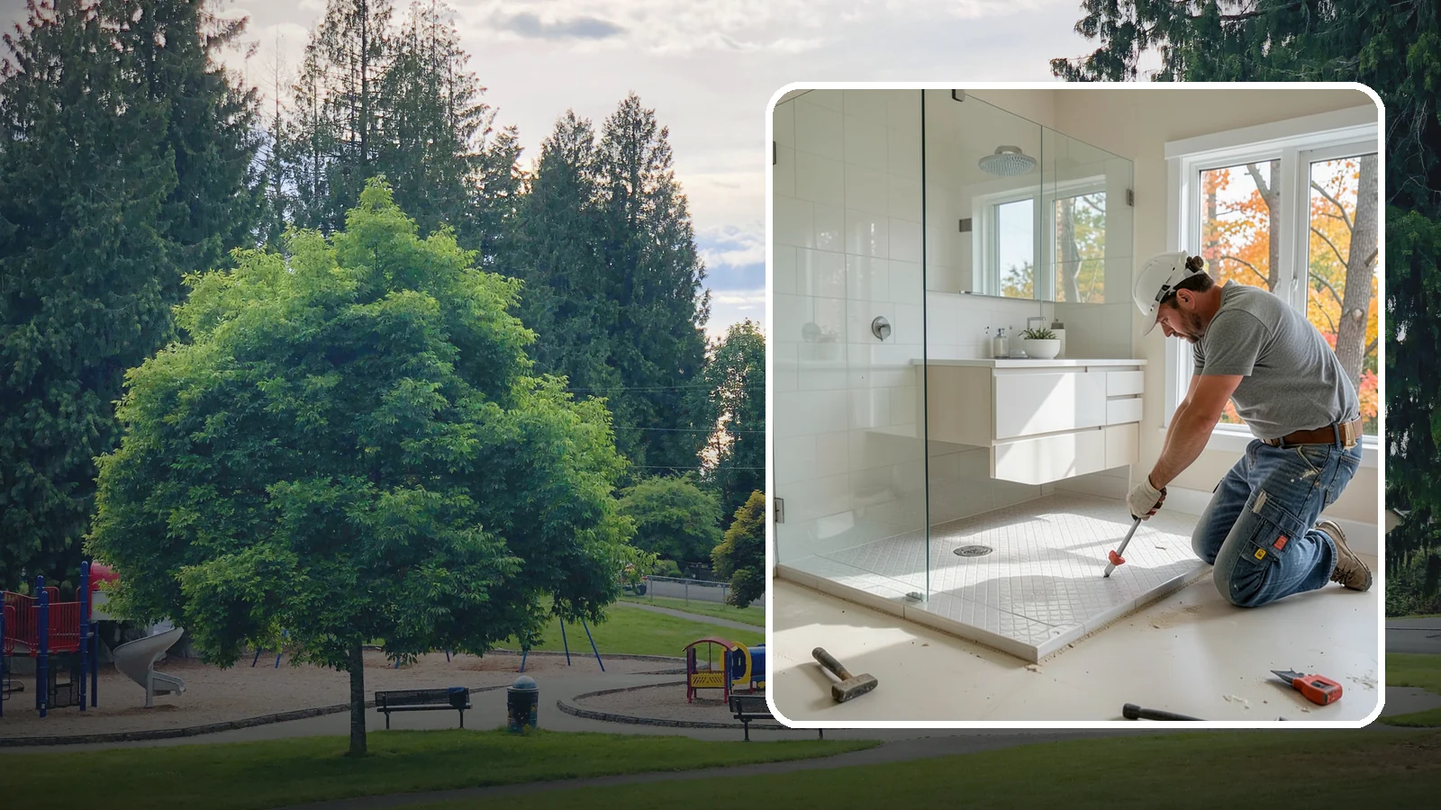 Shower Pan Installation in Bonney Lake, Pierce County, WA - A shower pan installation lays a properly sloped, watertight base beneath your shower.