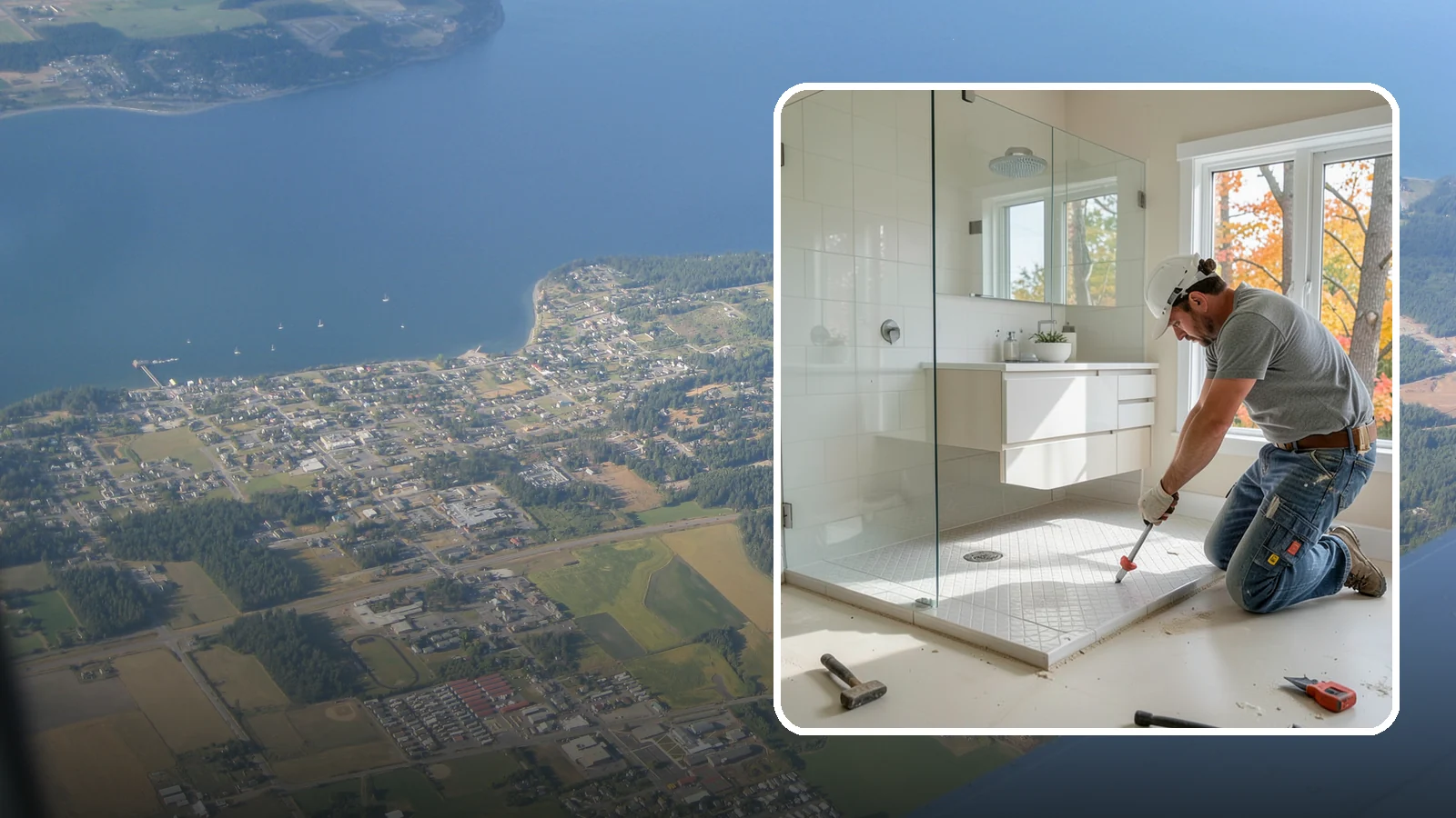Shower Pan Installation in Coupeville, Island County, WA - A shower pan installation lays a properly sloped, watertight base beneath your shower.