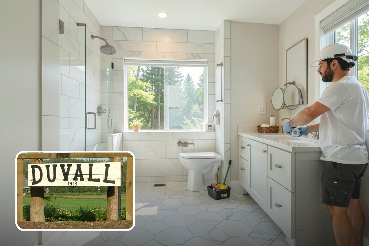 Shower Pan Installation in Duvall, King County, WA - Forms a watertight base for the entire shower