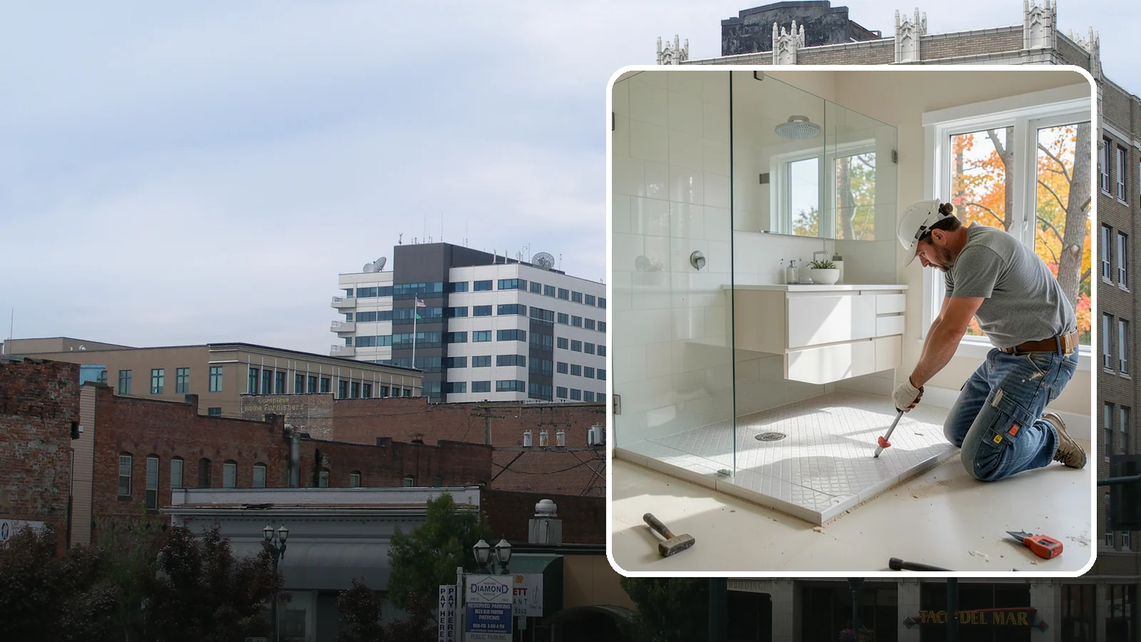 Shower Pan Installation in Everett, Snohomish County, WA - A shower pan installation lays a properly sloped, watertight base beneath your shower.