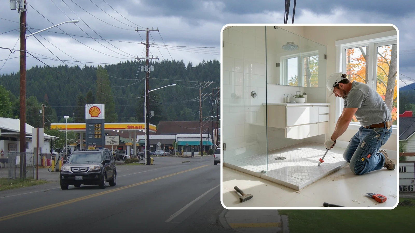 Shower Pan Installation in Granite Falls, Snohomish County, WA - A shower pan installation lays a properly sloped, watertight base beneath your shower.