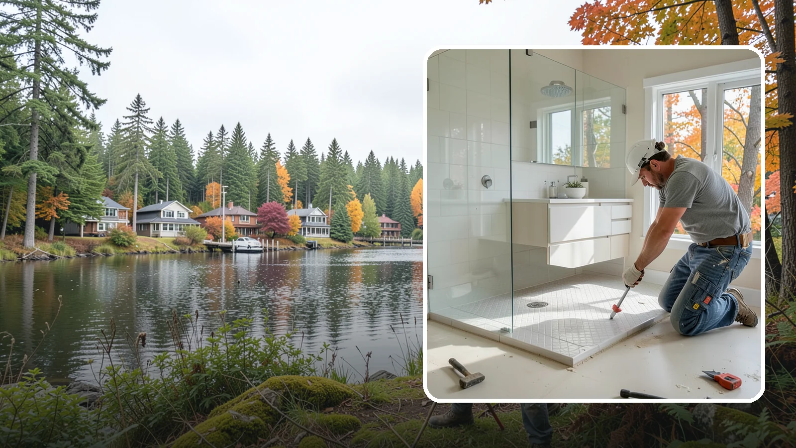 Shower Pan Installation in La Conner, Skagit County, WA - A shower pan installation lays a properly sloped, watertight base beneath your shower.