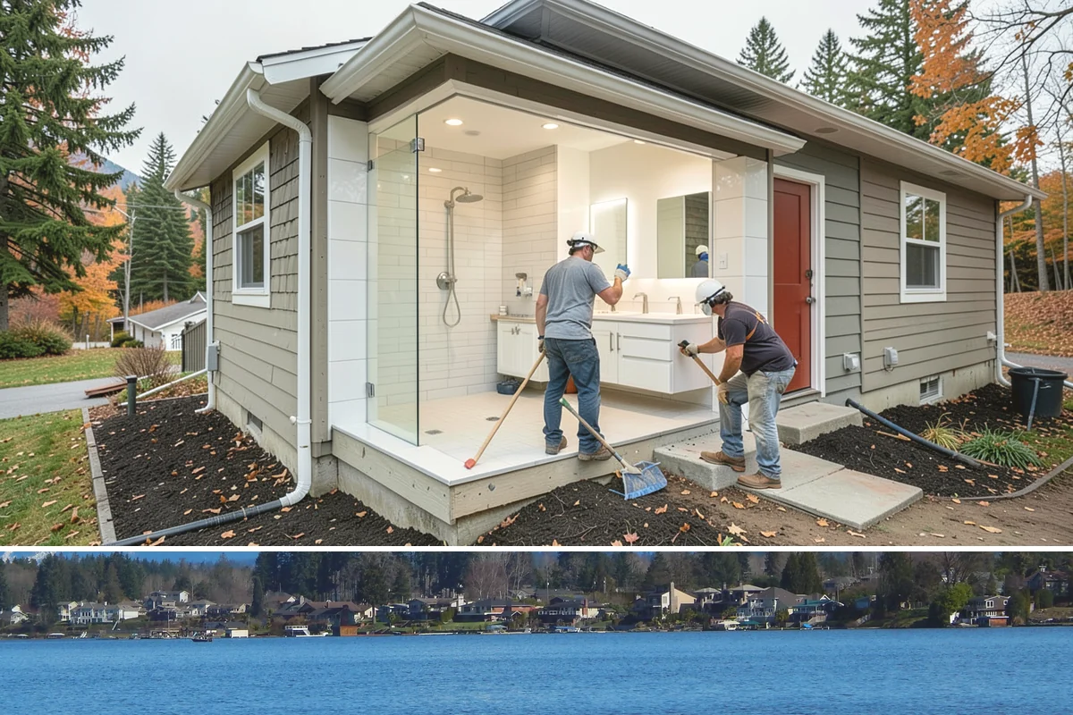 Shower Pan Installation in Lake Stevens, Snohomish County, WA - Pan installation can proceed year-round, though pairing it with a winter shower rebuild keeps the whole project on one efficient...