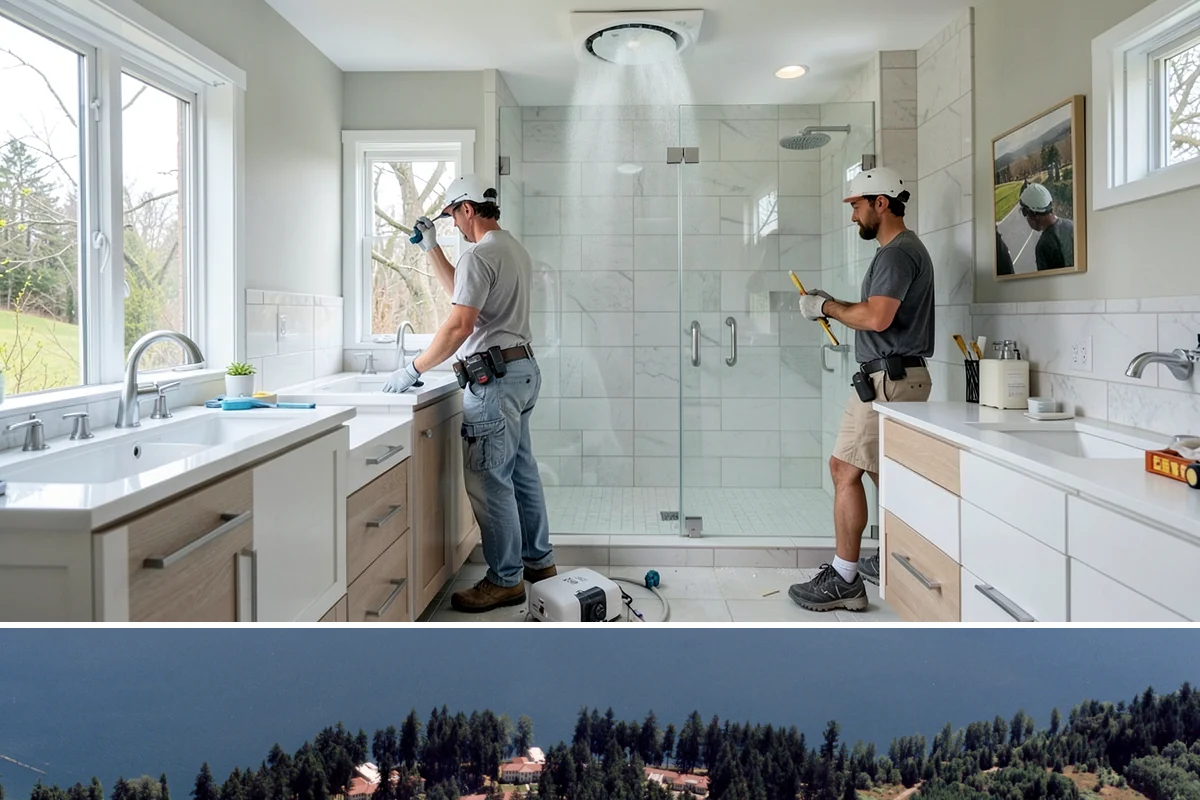 Shower Pan Installation in Lakewood, Pierce County, WA - Pan installation can proceed year-round, though pairing it with a winter shower rebuild keeps the whole project on one efficient...