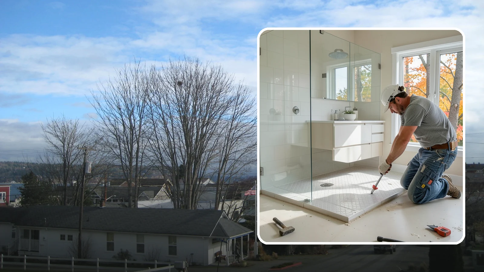 Shower Pan Installation in Langley, Island County, WA - A shower pan installation lays a properly sloped, watertight base beneath your shower.